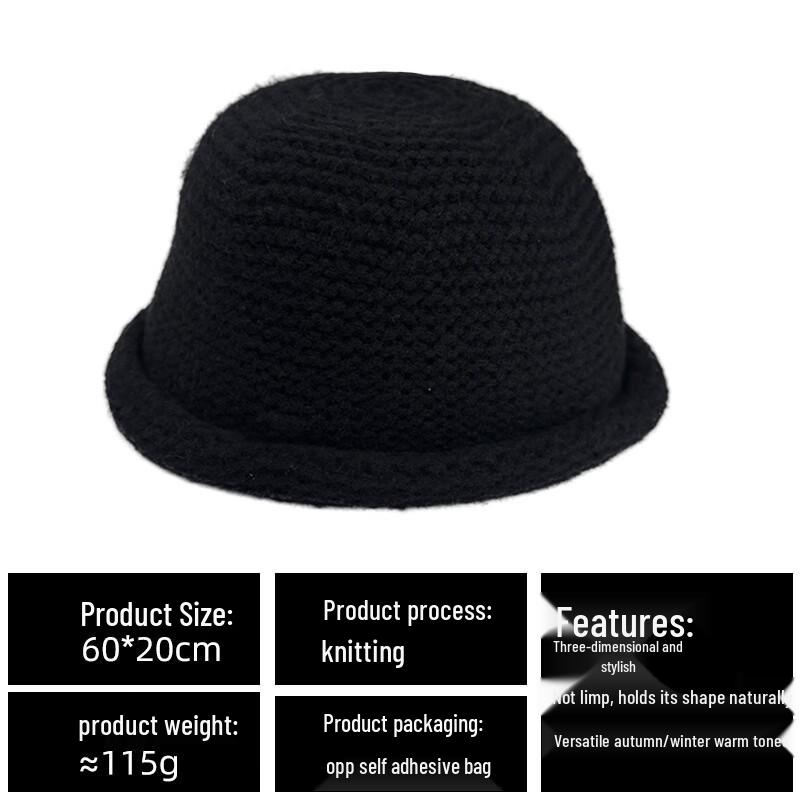 Women's Japanese Retro Rolled Brim Fisherman Hat