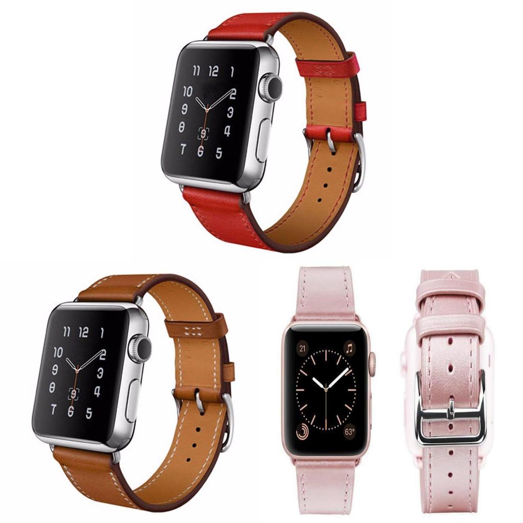 Apple Watch 8 Leather Strap For Single Loop Crosshatch Genuine Leather Band For 38mm And 42mm