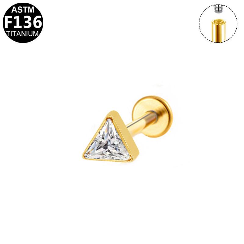 Polaris Titan Elchknorpel & Lippenstecker Ohrringe, G23 Innengewinde Piercingschmuck