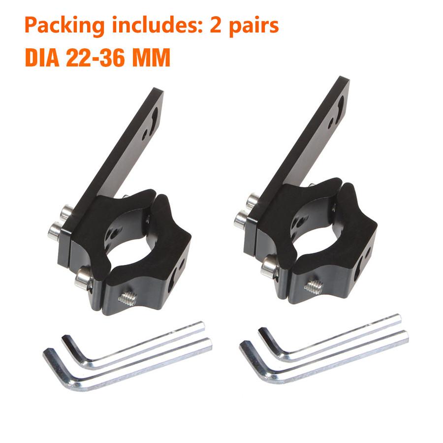 Aluminum Alloy Motorcycle LED Headlight Tube Fork Bracket Clamp Holder 22-36mm