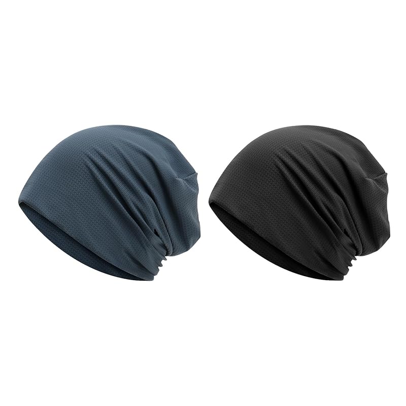 

[OMKUY] knit hat men s Cool feeling summer knit hat Thin cold cool night cap 2 layer structure knit cap beanie hat hat ladies spring summer autumn