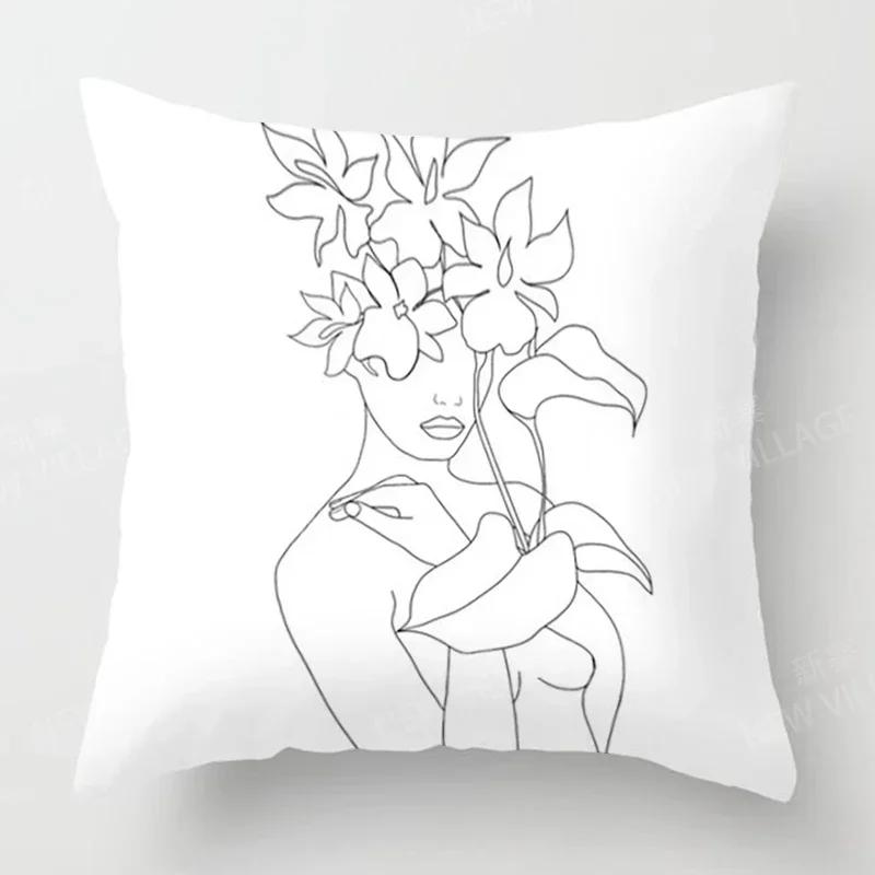 Severský podzimní domácí dekorace Podzimní povlak na polštář Potah na polštář na pohovku Sametový Moderní Morandi