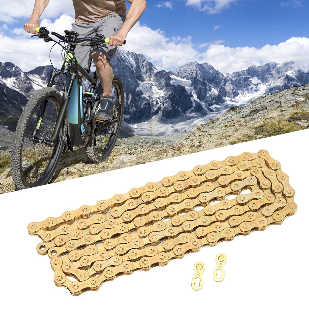 Bike Chain 9 Speed Flat Bicycle Chain Road Bike Mountain Bike Speed Shifting Systems Bike for VG SPORTS