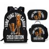 Cartoon Printing Casual Shoulder Bag Junior High School Students Large Capacity Backpacks