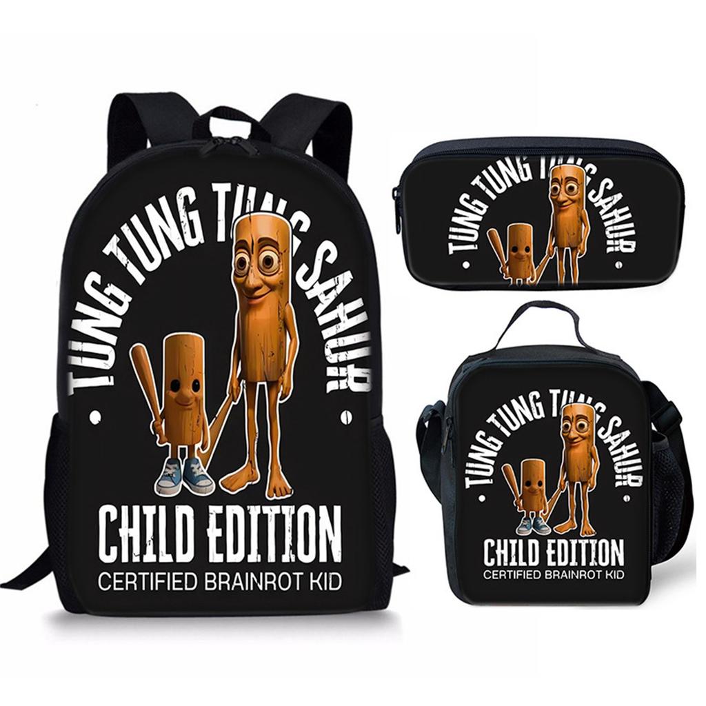 Cartoon Printing Casual Shoulder Bag Junior High School Students Large Capacity Backpacks
