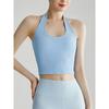 2026 New European and American Style Sexy Halter Neck Women's Push-Up Running Fitness Bra Outerwear Waist-Cinching Yoga Tank Top