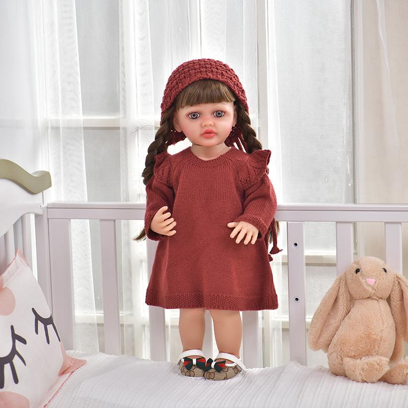 55Cm Soft Rubber Simulation Rebirth Doll Russian Conversation Vinyl Doll Children's Doll Toy