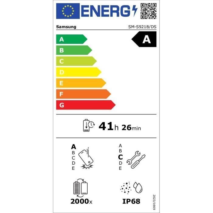 Smartphone - SAMSUNG - Galaxy S24 - 128 Go - 8 Go RAM - 6,2" 5G Noir - Single SIM - Version US (États-Unis)