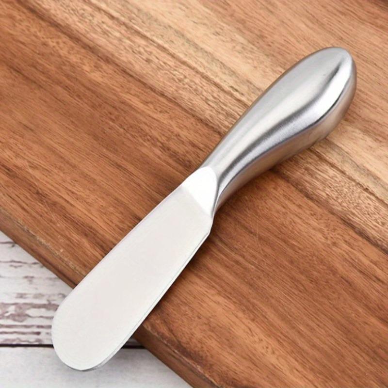 1Pc Stainless Steel Butter Knife Cheese Slicer Ergonomic Jam Spreader Durable Kitchen Tool