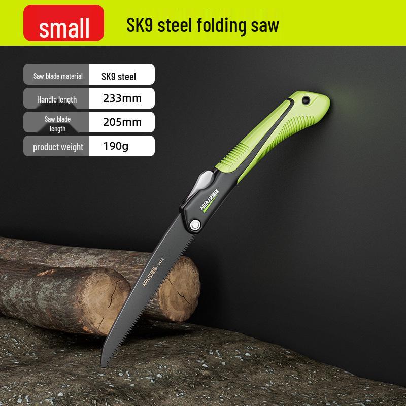 Arizzo Portable Folding Manganese Steel Hand Saw - Sharp, Wear-Resistant, Ideal for Woodworking & Household Use