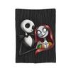The Nightmare Before Christmas Flannel Blanket Jack And Sally Throw Blankets for Bed Sofa Couch 200x150cm Rug Piece,