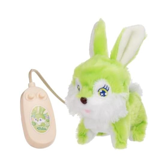 IWAYA Electric Plush Toy Candy Roppy Melon Rabbit, Battery-Operated with Embroidered Eyes