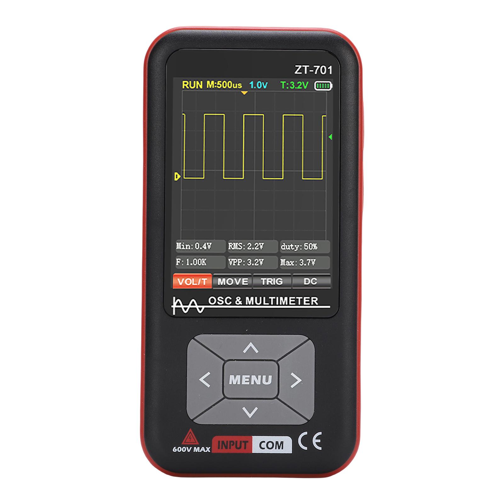 

ZT 701 Multimeter & Oscilloscope 2in1 9999 Counts Color Screen Digital Smart Measurement Portable with Burn Out