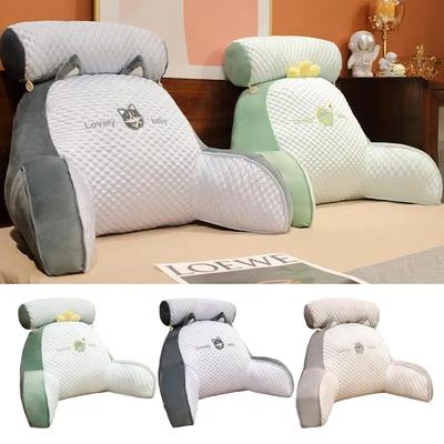 Ice Silk Pregnant Women's Bedside Cushions Waist Pillows Bedside Soft Large Backrest Waist Cushion Triangular Reading Pillow