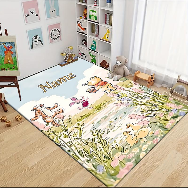 Custom Name Dumbo Circus Adventure Carpet Rug Customizable Soft Washable Anti-Slip Home Living Room Sofa Mats Personalized Rug. 0909427