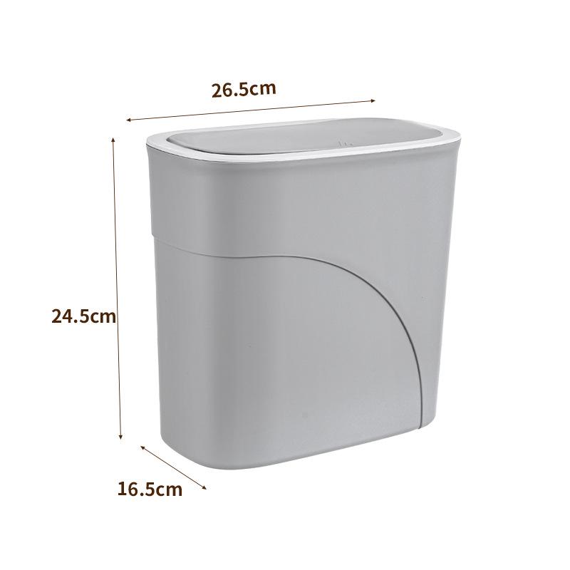High-Value Slim Flip-Top Trash Can for Bathroom or Kitchen