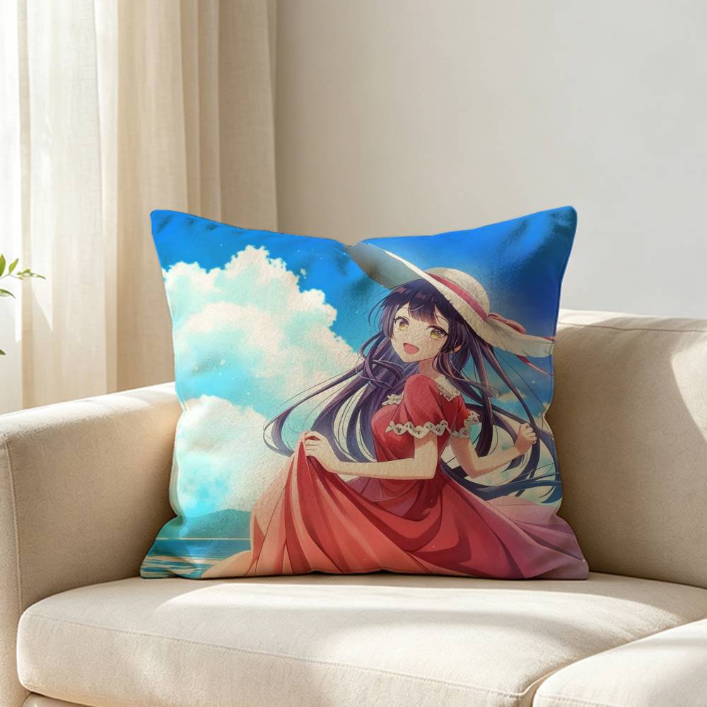 Though I Am An Inept Villainess Shu Keigetsu Customizable Square Cushion Cover Double Sided Print Pillow Case