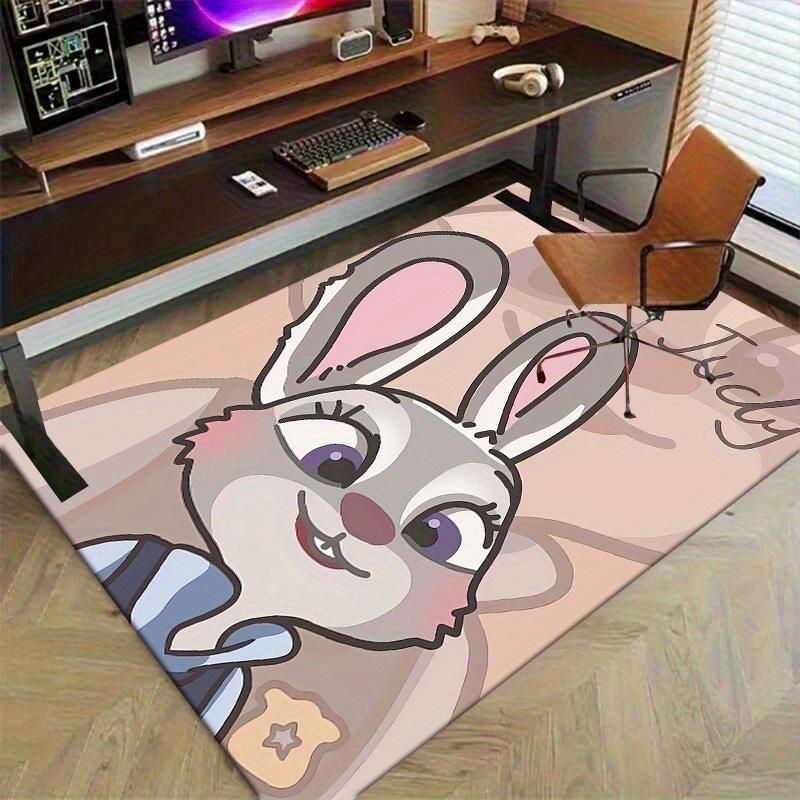 1pc, Judy Hopps Home Decor Rug - Cute Cartoon Rabbit Design for Room, Office Carpet, Chair Cover, Outdoor Mat, Birthday Gift IdeaP191