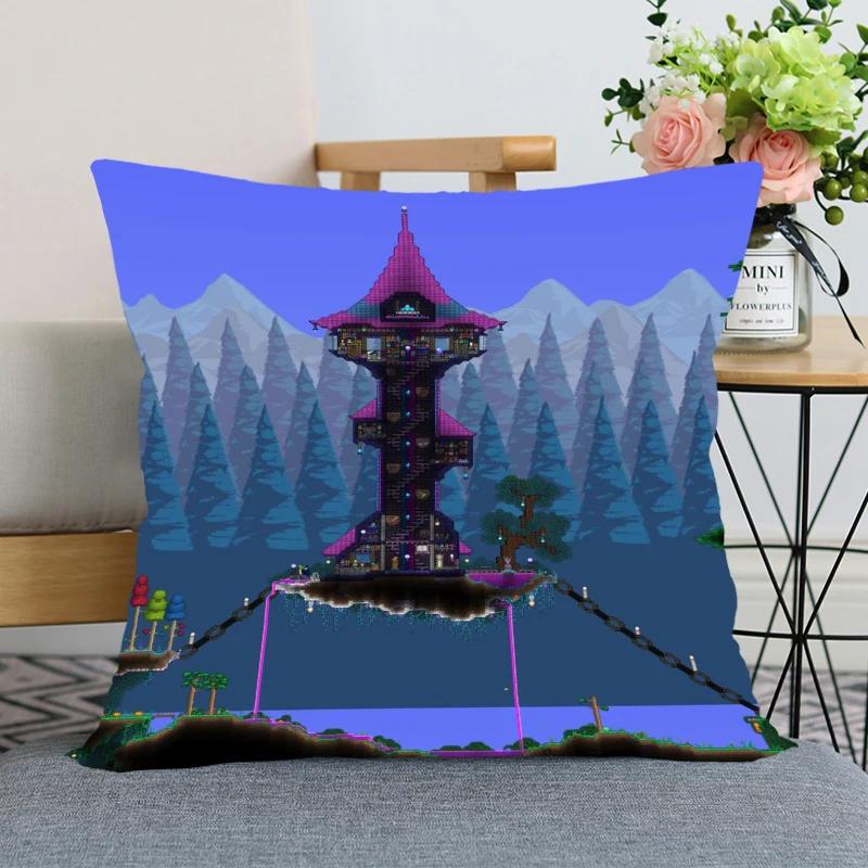 New Nice Terraria Anime Pillow Cover Bedroom Home Office Decorative Pillowcase Square Zipper Pillow case Satin Soft Cover