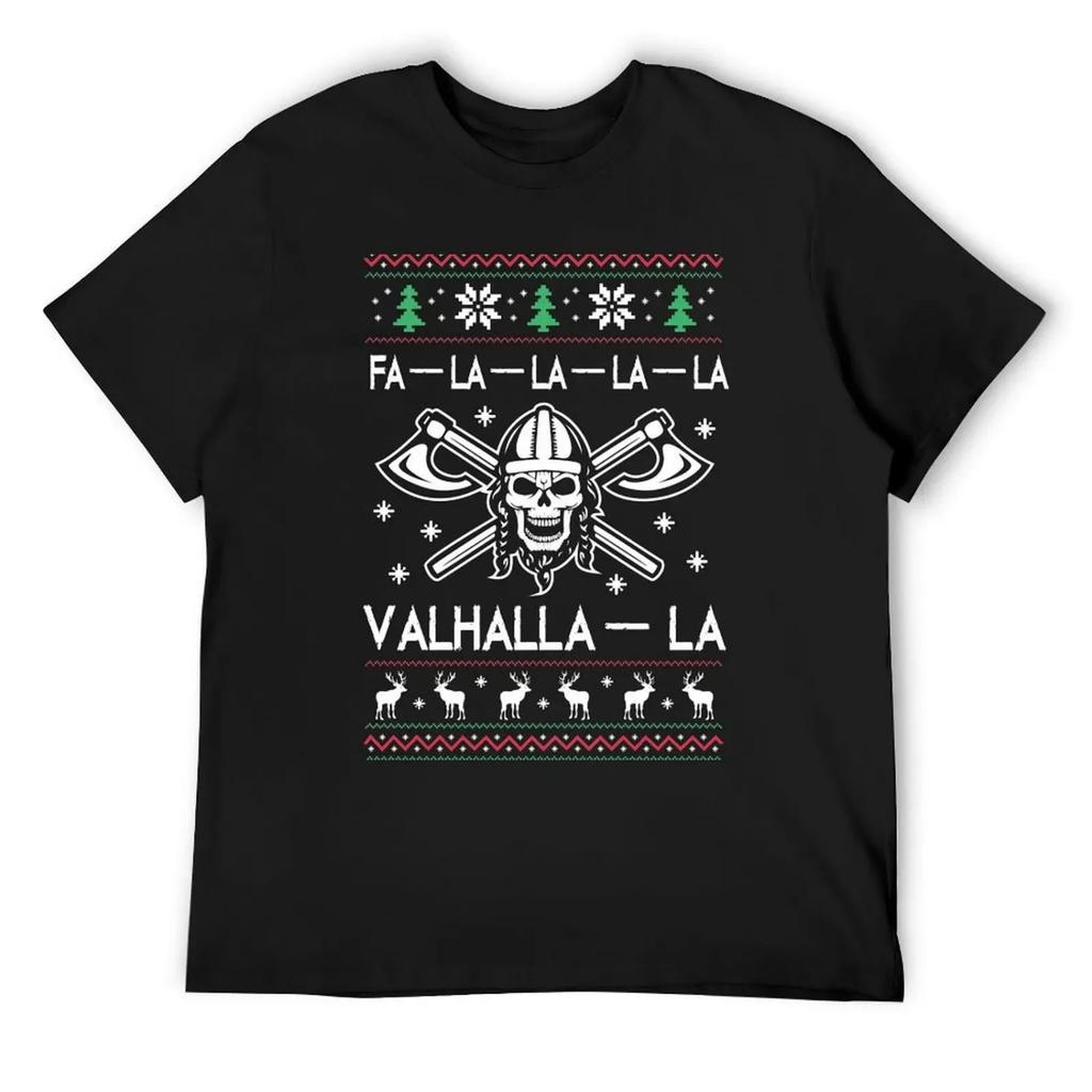 Fa-la-la-la-la Valhalla-la Christmas Ugly Viking T-Shirt aesthetic clothes blacks essential t shirt hippie clothes t shirts men