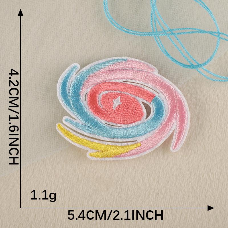 Toppa Ricamata Originale a Forma di UFO e Pianeta dei Cartoni Animati per Accessori d'Abbigliamento Fai-da-Te