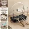 Kitchen Sink Storage Rack with Drain Self Drainage Sponge Holder Stainless Steel Multifunctional Pan Pot Lid Holder
