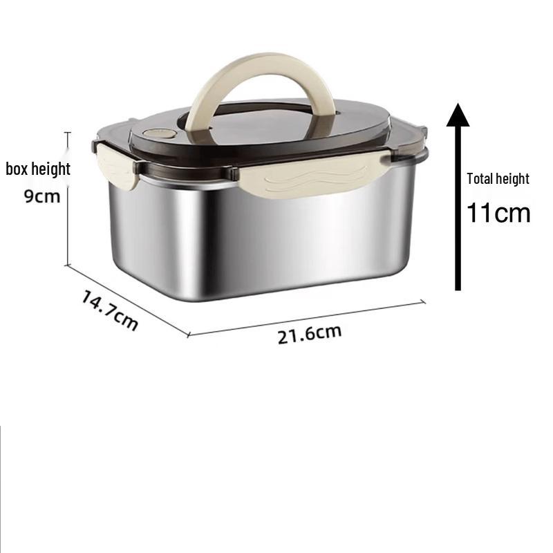 

ZISIZ Sealed Leak-Proof 304 Stainless Steel Lunch Box