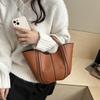 Women's New High-capacity Crossbody Bucket Bag Versatile and Simple Single Shoulder Basket Small Purse and Handbag KTB