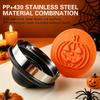 Halloween DIY Baking Molds 8Pcs Magnetic Replaceable Cookie Emboss Stamp Cutters 3D Press Mould for Fondant Biscuits Sugar Craft