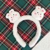 Cute Wool Rabbit Head Headband for Women Ladies Head Wears Princess Girls Lovely Bunny Head Hoop
