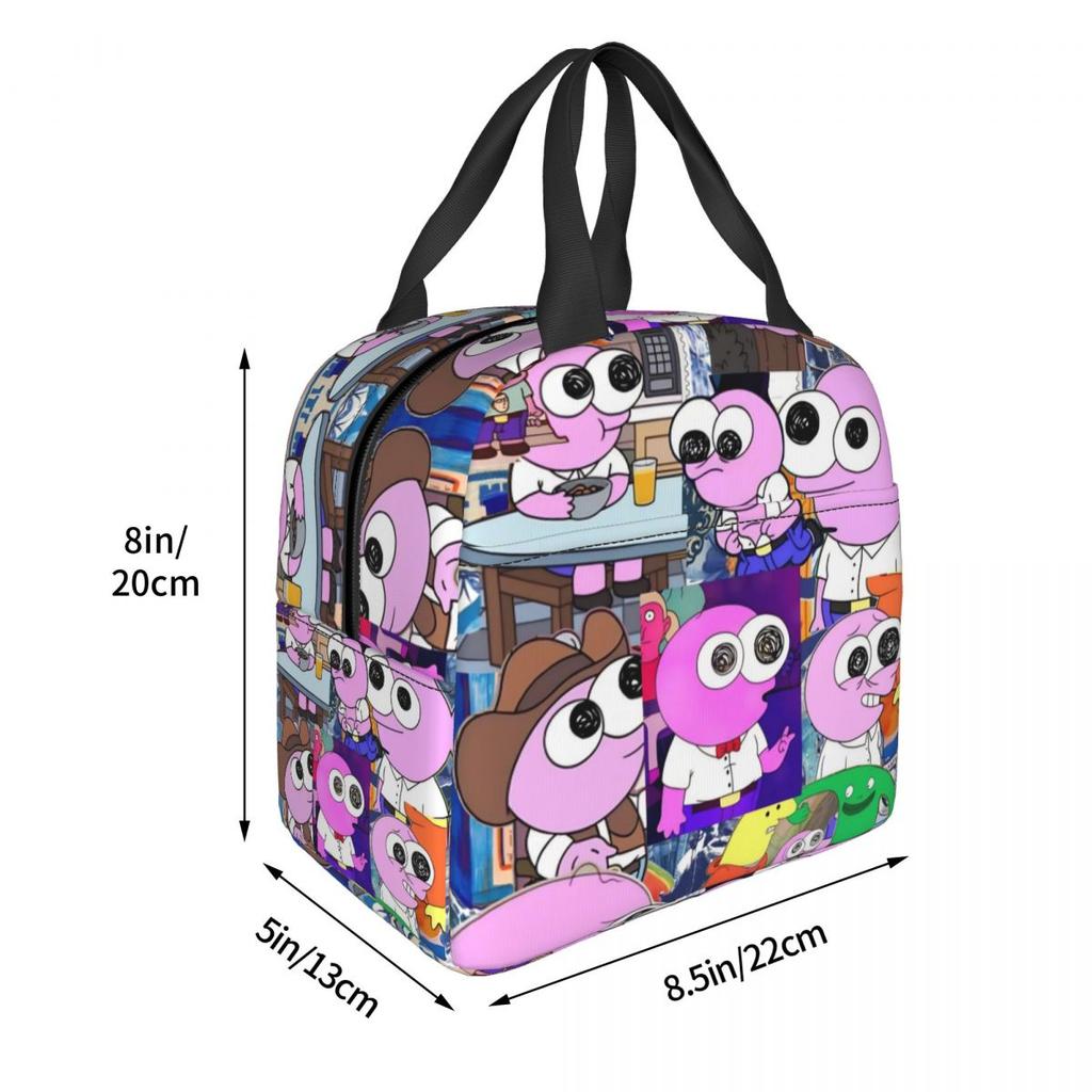 Smiling Friends Pim And Charlie Thermal Insulated Lunch Bags for Work Portable Bento Box Cooler Thermal Food Box