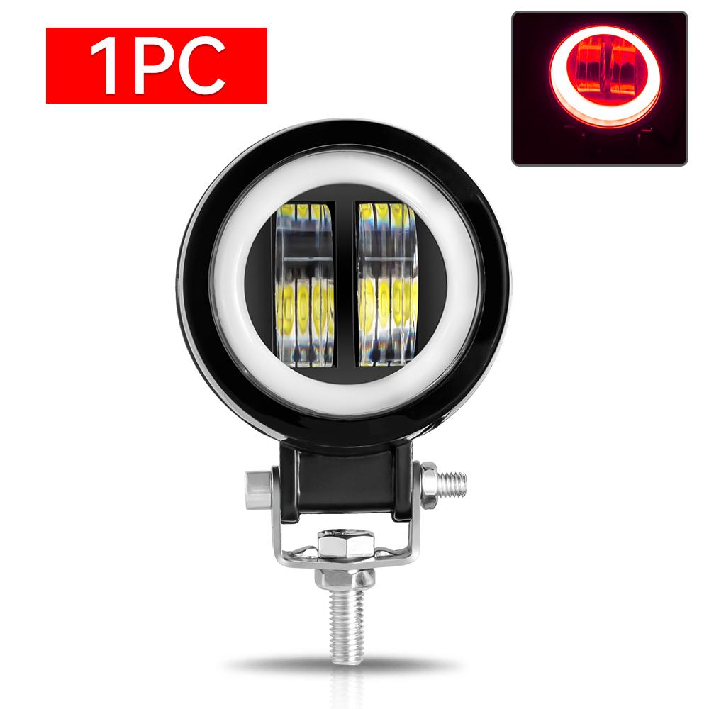3inch Beam Headlight LED Work Light Bar Spot Driving LED Work Lamp Fog Pods Halo Offroad 4WD Car Boat Truck SUV Pickup ATV