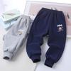 Autumn 2025 Boys' Cartoon Light-Up Drawstring Sweatpants - Cotton Casual Pants for Children