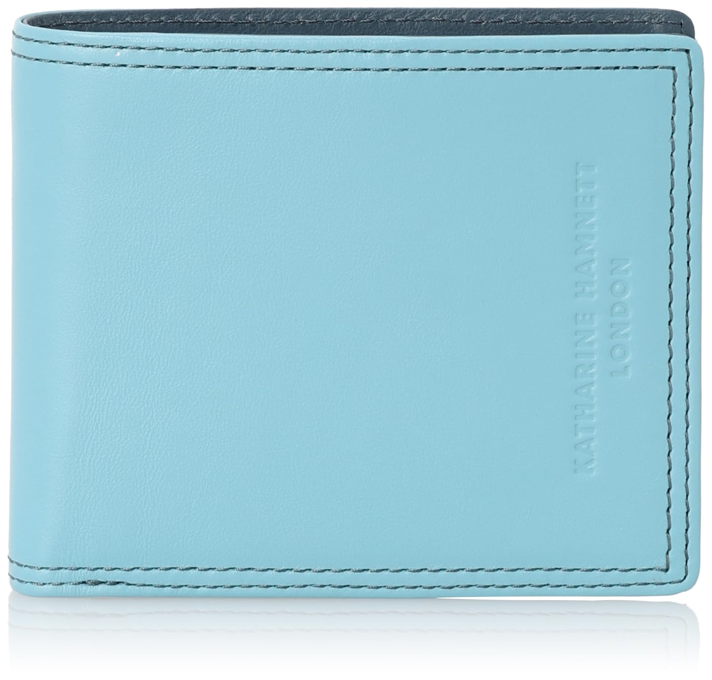 

Hamnett Bifold Wallet Italian Chrome Free Leather Cowhide Bifold BOX Coin Purse Sky [Catherine London] VITA 490-50900