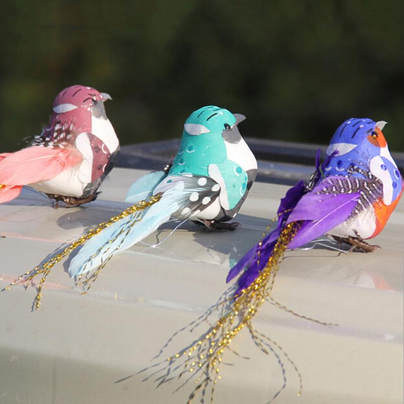 1PCS Parrot Artificial Birds Fake Foam Animal Simulation Feather Birds Models DIY Wedding Home Garden Ornament Decoration