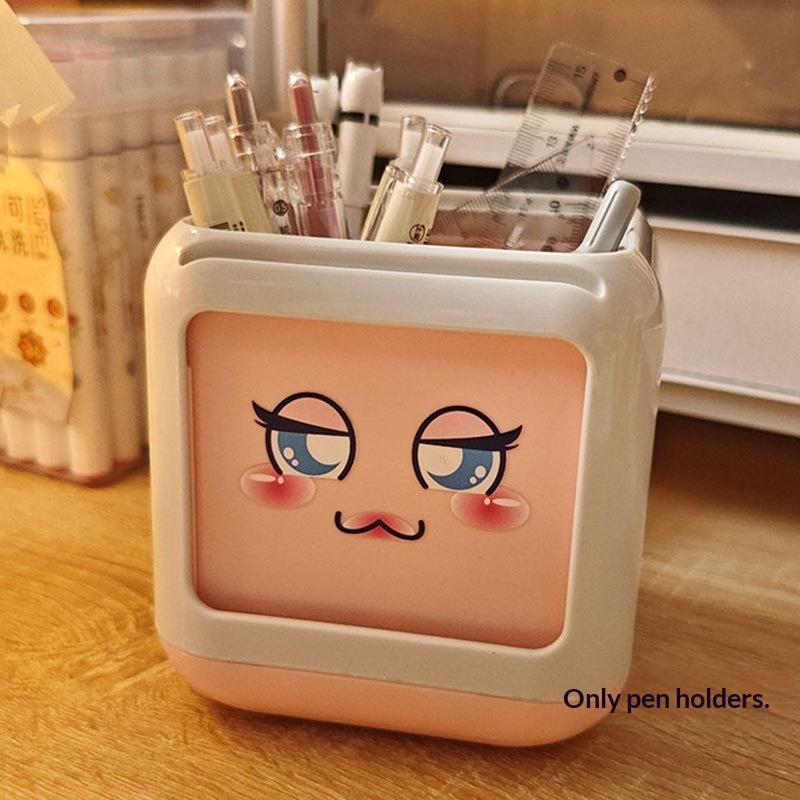 Cartoon Große Augen Stiftehalter Mit Haken Tisch Niedlich Schreibwaren Aufbewahrungsbox Stiftehalter Ständer Schüler Kinder Mädchen Schreibtischorganizer