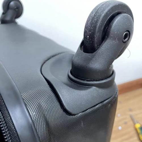 YBGGJO A52 Suitcase Caster Replacement, 2 Pieces, Wear-Resistant, Quiet, Repair Parts, Carry-On Case, Tire Replacement, Swivel Replacement, Black