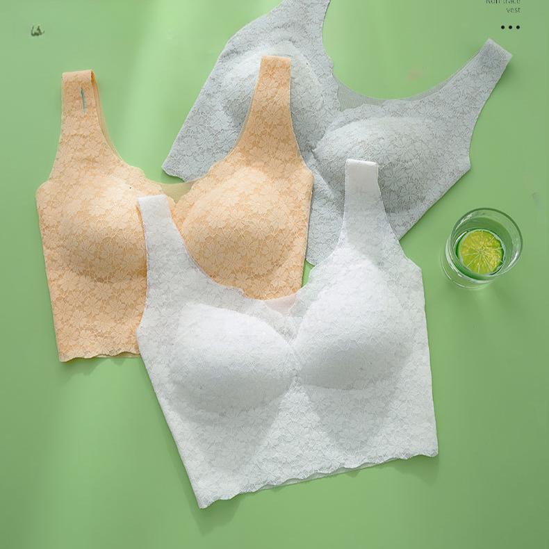 Summer Seamless Bra Women's Sports Beauty Vest Style Oversized Bra Women's Gathering Bra