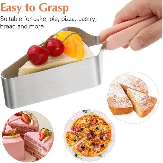 Iplusmile 2Pcs Cake Cutter Slicer, Stainless Steel Pie Cutter and Server Set, Adjustable Cheese Cake Divider Separator with Double Handle Tool