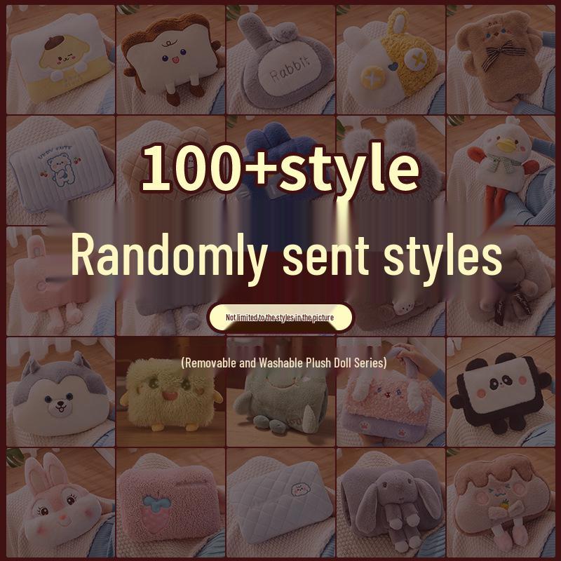 Rechargeable Cute Plush Hot Water Bottle Hand Warmer – Explosion-Proof Hot Compress for Women (2025 New Style)