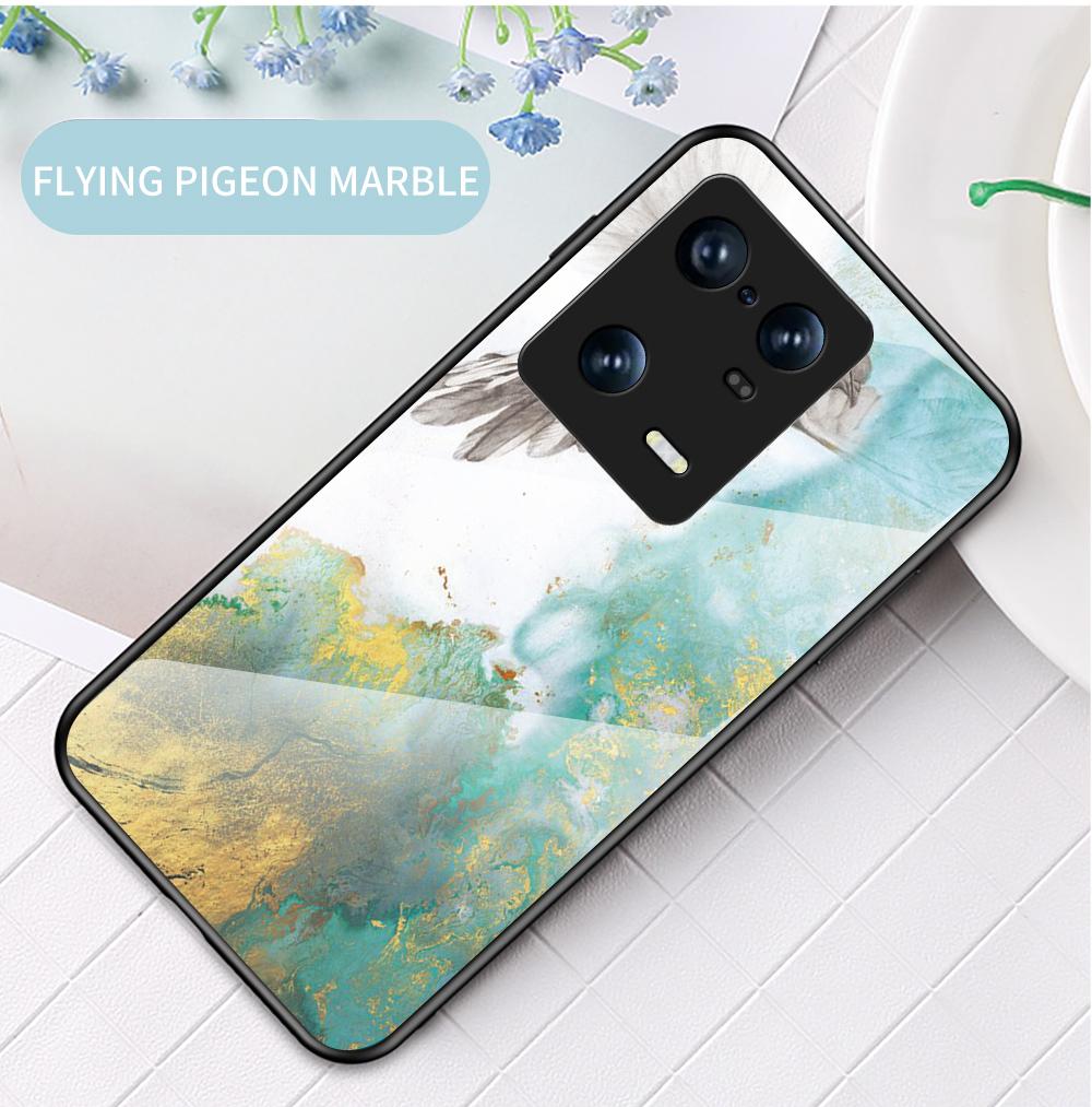 Casing For Xiaomi 11 Lite 5G NE 13 13T Pro 13 Lite 13 Ultra Redmi 12 Note 8 2021 13 Pro+ Case Marbled Tempered Glass Case Back Cover