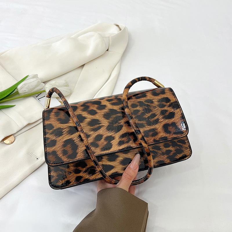 Trendy Leopard Print Handbag New Women's Bag Retro Fashion Shoulder Bag Underarm Handbag Women