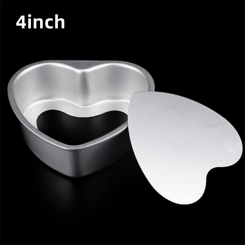 

1/3pcs Heart Aluminum Cake Mold with Removlable Bottom 4/6/8Inch Cake Mould Suitable for Birthday Spring Festival Valentime Day
