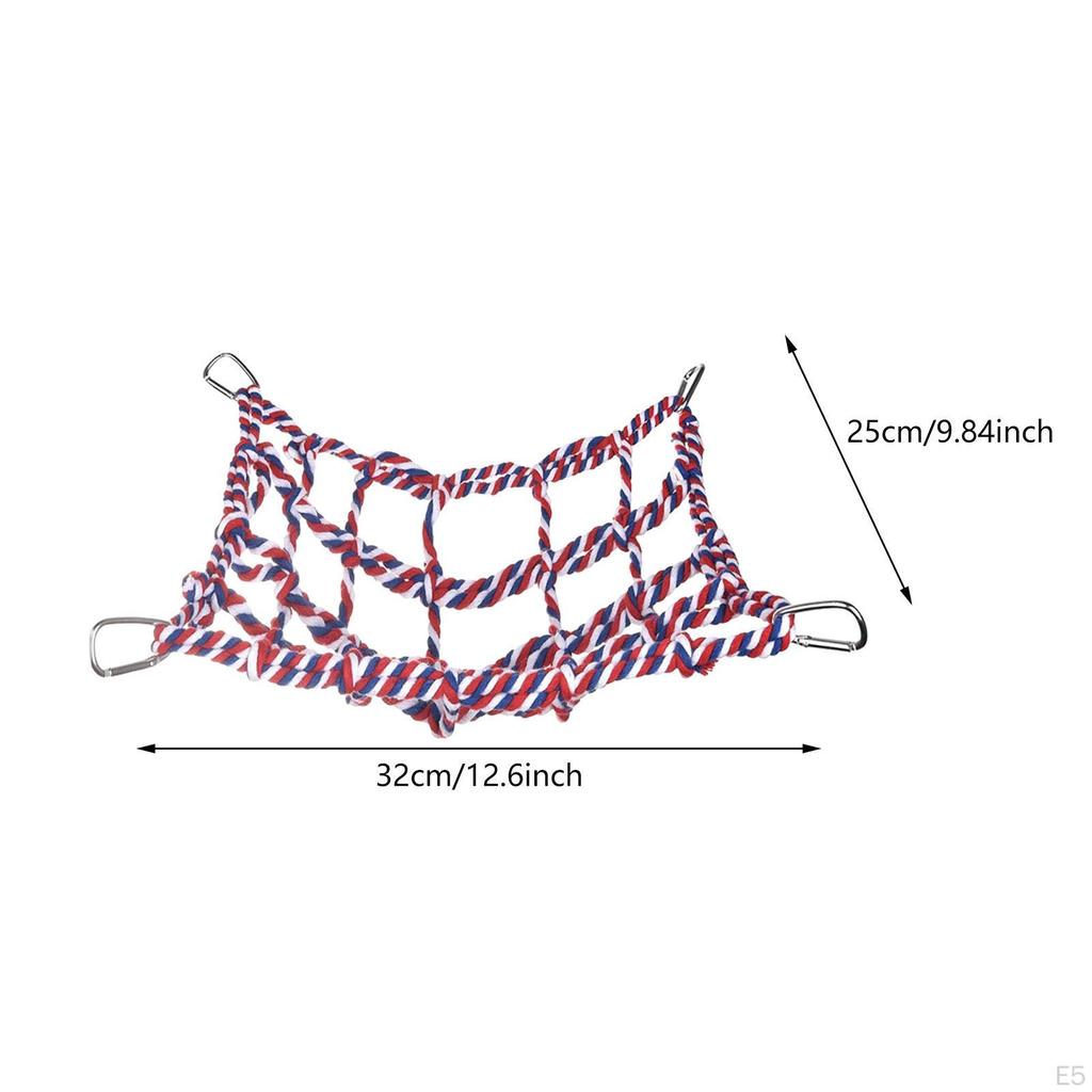 Bird Rope Net Pet Hanging Hammock,Activity Toy,Play,Bird Ladder Bridge Rat Climbing