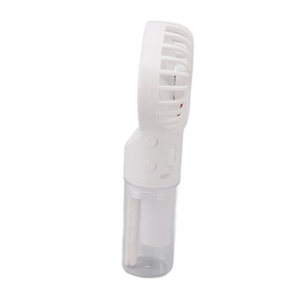 Portable Handheld Misting Fan USB Rechargeable Water Spray Mist Fan with 4 Gear Speed White