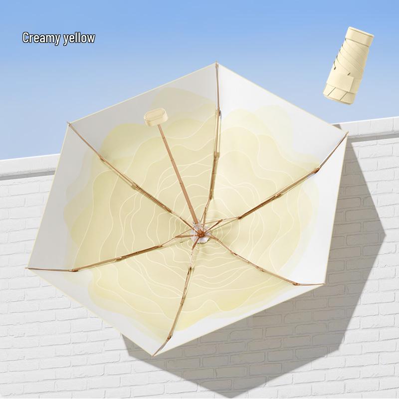 Gradient Dual-Use Umbrella: Sun Protection & Rain Shield, Manual Folding Design, High-End Feel