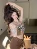 Summer letter printing niche pattern new women's short navel vest