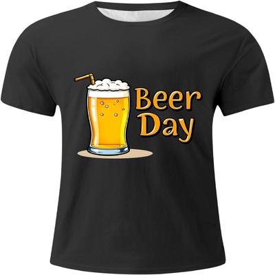 Men's Casual Short Sleeve Printing T-Shirt for Daily Wear and Relaxed Outings - Comfortable Round Neck Design for