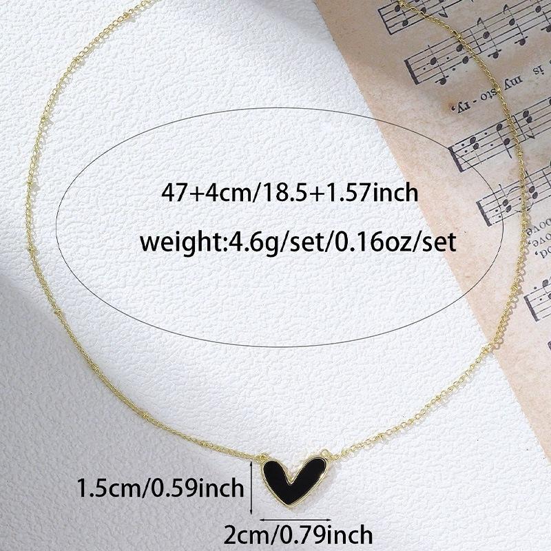 New Fashion Light Luxury High-End Love Pendant Necklace Femininity With Jewelry Heart-Shaped Clavicle Chain