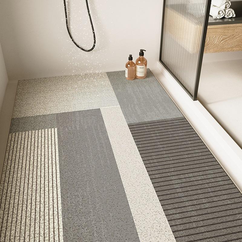 Simple Bathroom Floor Mat, Dust Removal And Wear-Resistant Silk Ring Floor Mat, Large Size, Full Floor, Shower Mat, Dirt-Resistant And Non-Slip